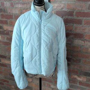 Lululemon Light Blue Quilted Zip-Front Women's Jacket